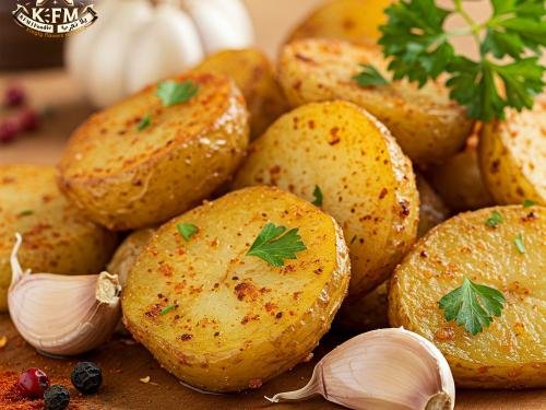 Crispy Potato Snack Recipe with Spices, Garlic & Parsley