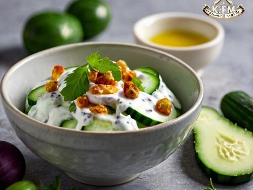 سلطة الزبادي بالخيار الصحية