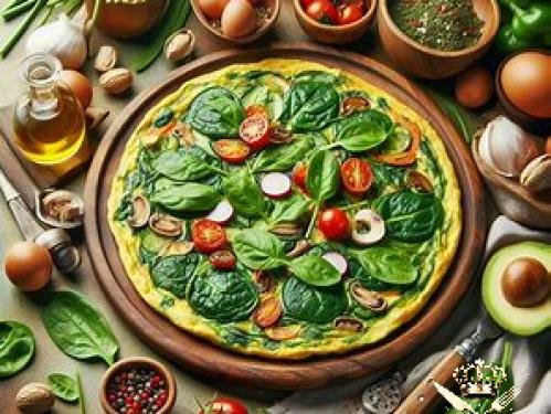 Healthy Vegetarian Spinach Omelet