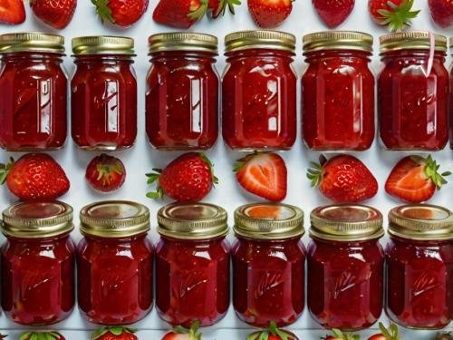 confiture de fraise rafraîchissante