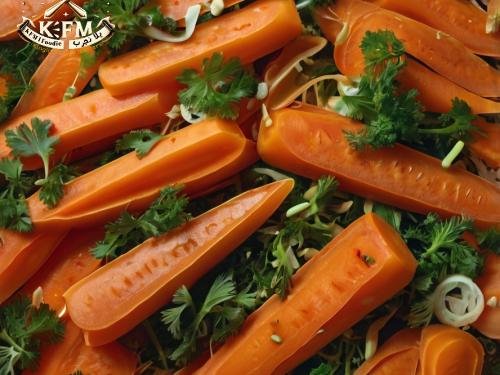 Healthy and delicious boiled carrot salad