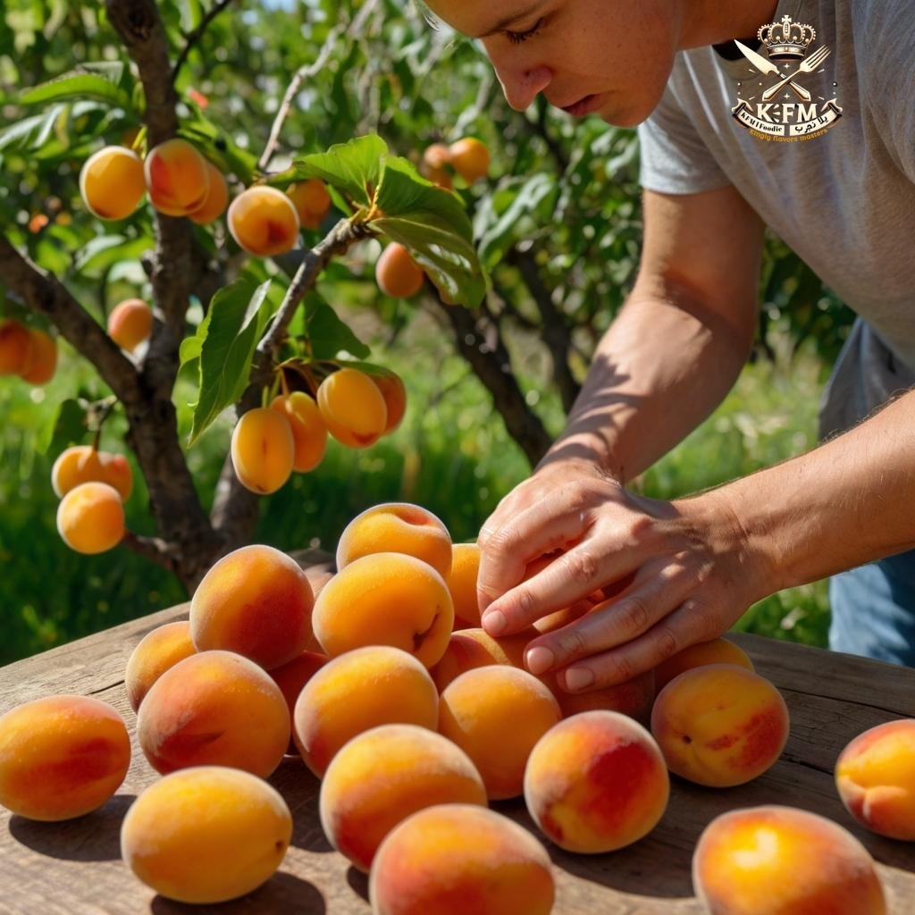 default-ful-a-picture-of-a-group-of-ripe-apricots-with-their-0.jpg