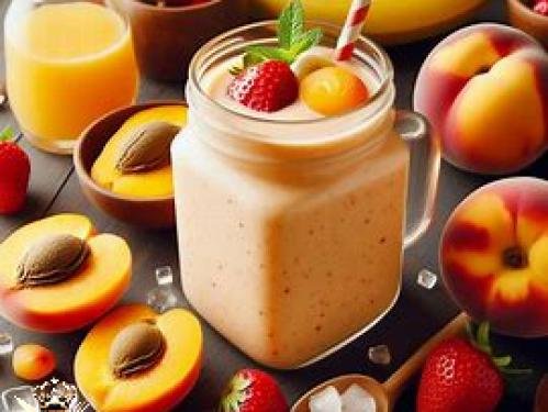 Mélange de smoothie à la pêche et à l'abricot