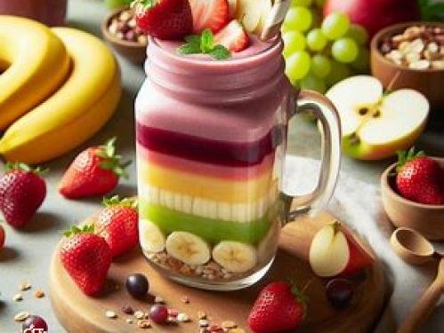 Le Secret de Smoothie aux Fruits en Couches