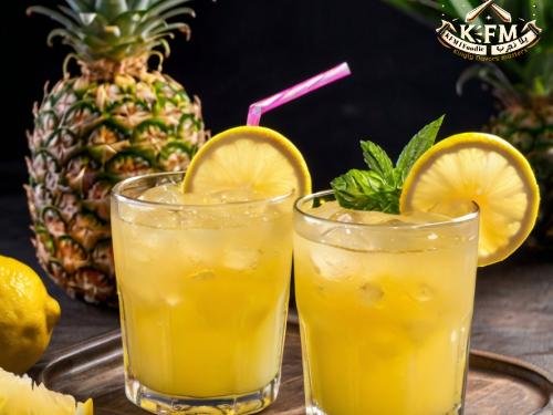 Tropical pineapple and lemon punch