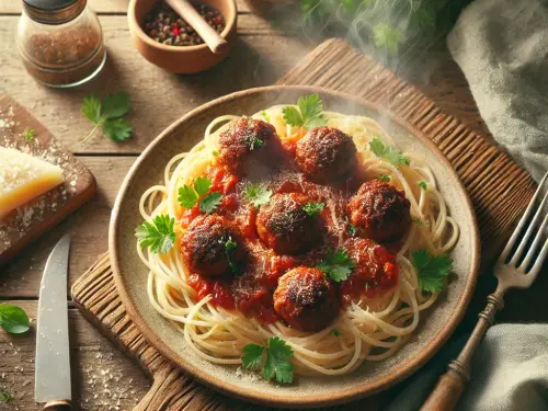 Easy Spaghetti with Grilled Kofta Recipe