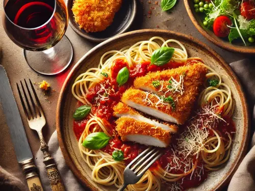 Spaghetti Pasta with Chicken Parmesan: A Tasty & Balanced Meal