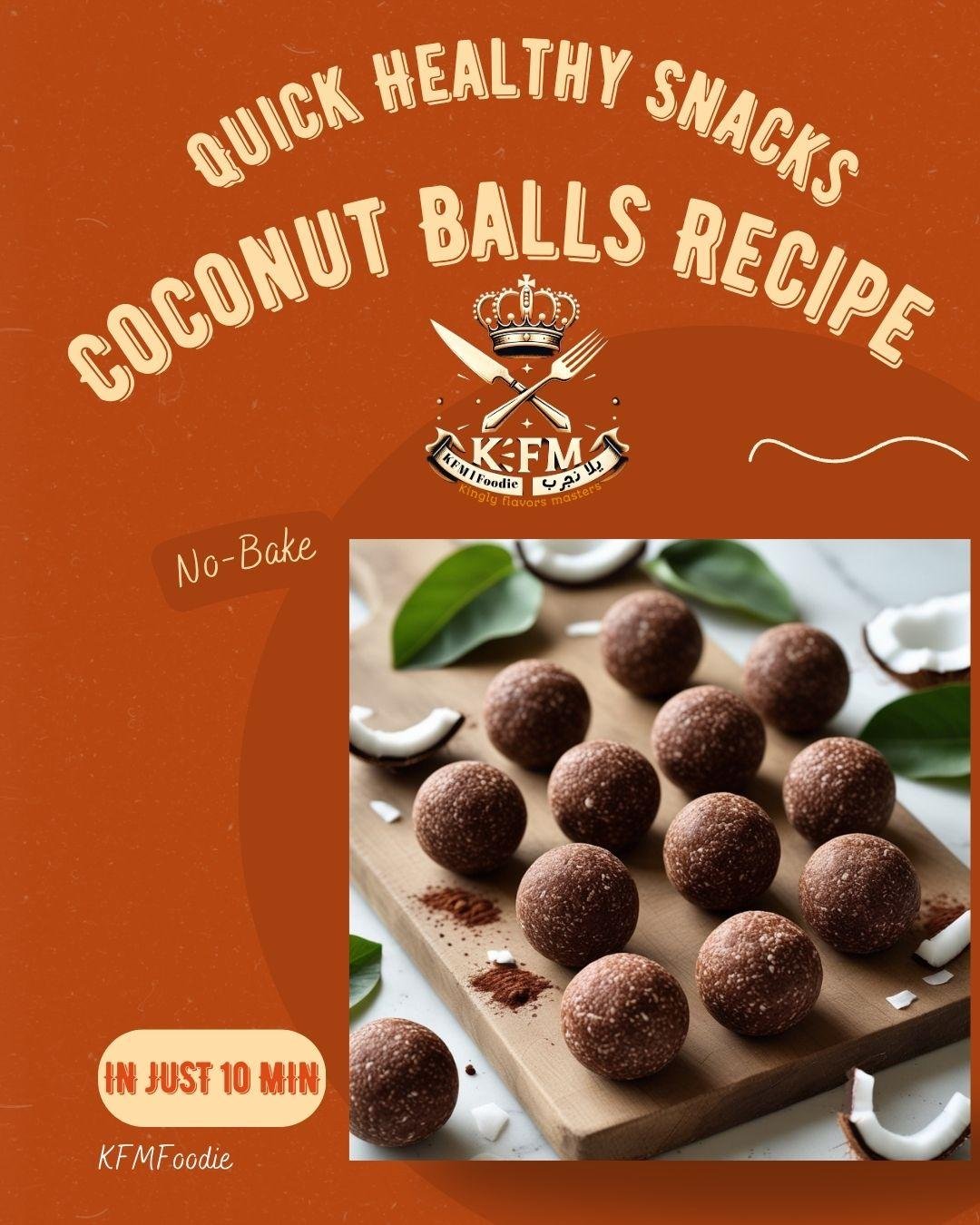 Un snack délicieux et sans sucre avec ces boules coco et cacao.