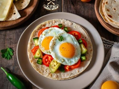 Egg and vegetable tortilla bread