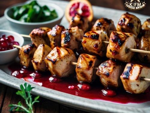 Grilled Kofta Shish Tawook with a Pomegranate Glaze