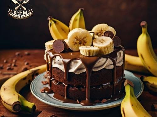 Délicieux gâteau à la banane, chocolat et cannelle